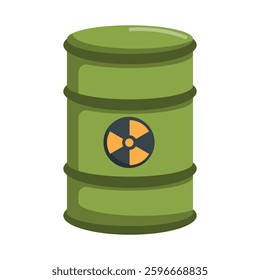 Barrel with radioactive materials. Chemical industry. Simple vector illustration isolated on white background for icon, infographic, banner, sticker