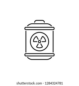 barrel, radioactive, sewage icon. Element of earth pollution icon for mobile concept and web apps. Detailed barrel, radioactive, sewage icon can be used for web and mobile