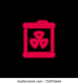 Barrel red glowing neon ui ux icon. Glowing sign logo vector