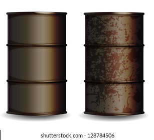 Barrel and rusted barrel