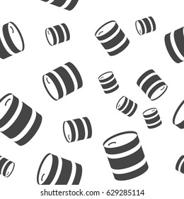 Barrel seamless pattern. Vector illustration for backgrounds