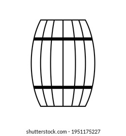 barrel shape vector icon on white background