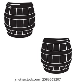 Barrel Silhouette, Barrel illustration, Barrel icon Silhouette, Barrel Silhouette illustration