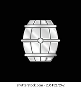 Barrel silver plated metallic icon