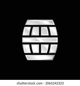 Barrel silver plated metallic icon