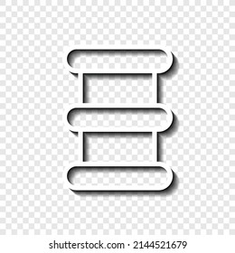 Barrel simple icon vector. Flat desing. White with shadow on transparent grid.ai
