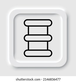 Barrel simple icon vector. Flat design. Neumorphism design.ai