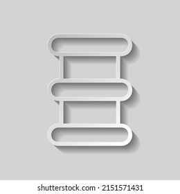Barrel simple icon vector. Flat design. Paper style with shadow. Gray background.ai