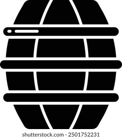 Barrel solid glyph vector illustration