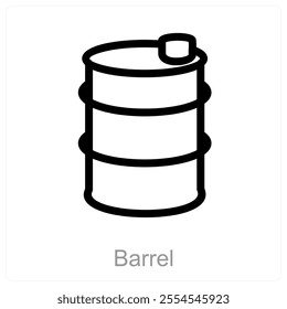 Barrel and storage icon concept