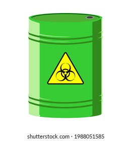 Barrel toxic cartoon icon vector illustration