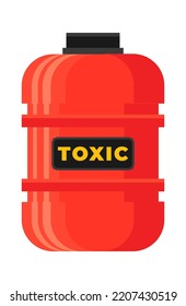 Barrel of toxic liquid illustration