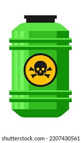 Barrel of toxic liquid illustration