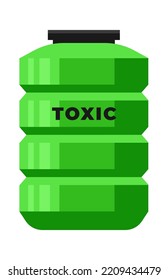 Barrel of toxic liquid illustration