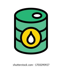 barrel vector flat color icon 