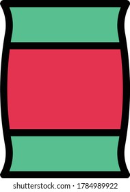 icono de color plano del vector de barras 