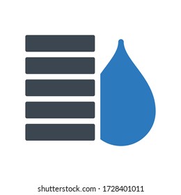 icono de color de glifo vector de barril 