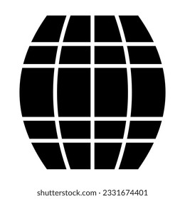Barrel Vector Glyph Icon For Personal And Commercial Use.

