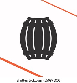Barrel  vector grey icon on white background. Barrel  symbol stock   illustration. Business picture.