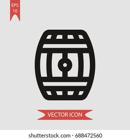 Barrel vector icon, illustration symbol