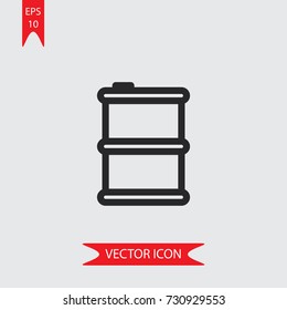 Barrel vector icon, illustration symbol