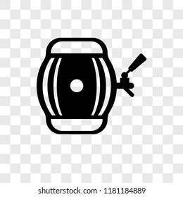 Barrel vector icon isolated on transparent background, Barrel logo concept