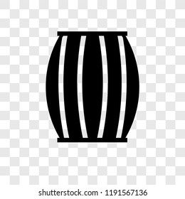 Barrel vector icon isolated on transparent background, Barrel transparency logo concept
