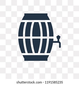 Barrel vector icon isolated on transparent background, Barrel transparency concept can be used web and mobile