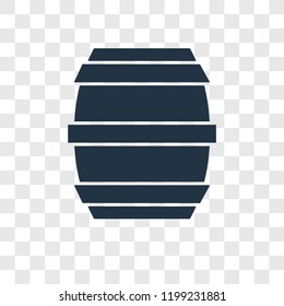 Barrel vector icon isolated on transparent background, Barrel transparency logo concept