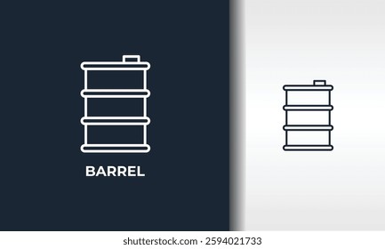 Barrel Vector, Icon Or Logo Sign Isolated Symbol Illustration