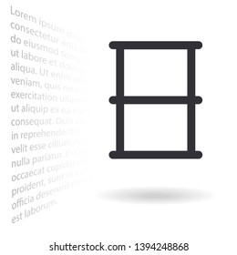 Barrel Vector icon . Lorem Ipsum Illustration design