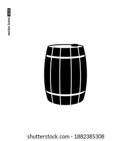 Barrel - vector icon on white background. Symbol for web, infographics, print design and mobile UX UI kit. Vector illustration, EPS10.