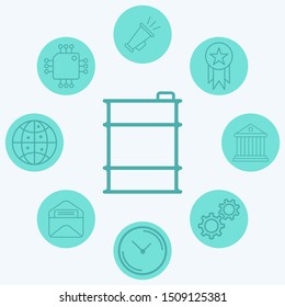 Barrel vector icon sign symbol