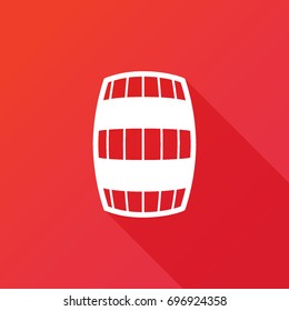 Barrel vector icon. Wine barrel sign. Pub symbol