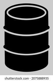 Barrel vector illustration. An isolated flat icon illustration of barrel with nobody.
