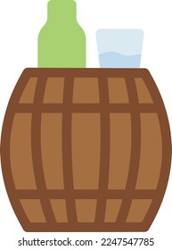 barrel  Vector illustration on a transparent background. Premium quality symmbols. Glyphs vector icons for concept and graphic design. 
