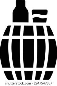 barrel  Vector illustration on a transparent background. Premium quality symmbols. Glyphs vector icons for concept and graphic design. 
