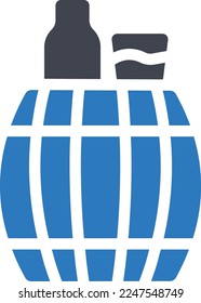 barrel  Vector illustration on a transparent background. Premium quality symmbols. Glyphs vector icons for concept and graphic design. 
