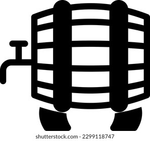 barrel Vector illustration on a transparent background. Premium quality symmbols. Glyphs vector icons for concept and graphic design. 
