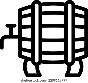 ilustración de barrel Vector sobre un fondo transparente. Símbolos de calidad superior. Iconos vectoriales de línea delgada para el diseño de conceptos y gráficos.