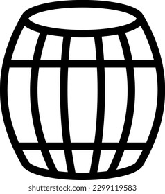 barrel Vector illustration on a transparent background. Premium quality symmbols. Thin line vector icons for concept and graphic design.