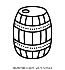 Barrel Vector Line Icon Design