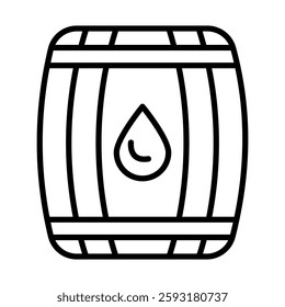 Barrel Vector Line Icon Design