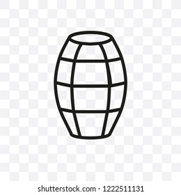 Barrel vector linear icon isolated on transparent background, Barrel transparency concept can be used for web and mobile