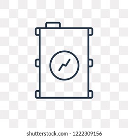 Barrel vector outline icon isolated on transparent background, high quality linear Barrel transparency concept can be used web and mobile