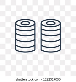 Barrel vector outline icon isolated on transparent background, high quality linear Barrel transparency concept can be used web and mobile