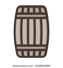 Barrel Vector Thick Line Filled Colors Icon For Personal And Commercial Use.
