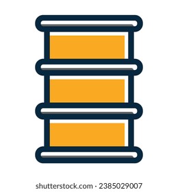 Barrel Vector Thick Line Filled Dark Colors Icons For Personal And Commercial Use.
