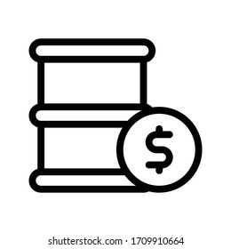 barrel vector thin line icon 