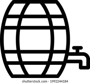 barrel vector thin line icon